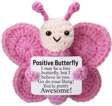 Load image into Gallery viewer, Funny Crochet Positive Inspirational Emotional Support Owl Doll Home Room Decoration Handmade Knitted Owl Desktop Ornament Gift
