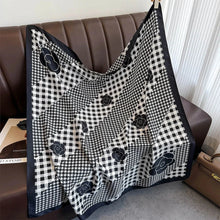 Load image into Gallery viewer, 90x90cm Square Silk-Feel Scarf – Luxury Women’s Shawl &amp; Head Wrap
