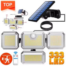Load image into Gallery viewer, 122/333 LED Solar Motion Sensor Lights – IP65 Waterproof Outdoor Wall Lamp with 3 Modes for Garage, Yard &amp; Corridor
