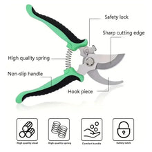 将图片加载到图库查看器，Pruner Garden Scissors Professional Sharp Bypass Pruning Shears Tree Trimmers Secateurs Hand Clippers For Garden Beak Scissors
