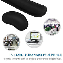 Load image into Gallery viewer, Memory Foam Wrist Rest Kit - Ergonomic Support for Keyboard &amp; Mouse
