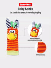 Load image into Gallery viewer, Baby Wrist Rattle Socks Sensory Educational Toys Set
