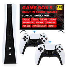 Load image into Gallery viewer, GB5 Video Game Console 256GB/128GB/64G 50000 + Retro Games HD TV Game Box 5 Two Gamepads For PS1/PPSPP/MAME Arcade Gaming Stick
