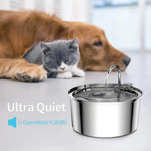 Load image into Gallery viewer, Stainless Steel Pet Water Fountain – USB Automatic Cat &amp; Dog Bowl
