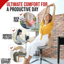 Load image into Gallery viewer, Ergonomic Memory Foam Office Cushion - Hemorrhoid &amp; Chair Support for Long Sitting
