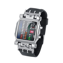 将图片加载到图库查看器，LED Watch Men Fashion Creative Crab Type Electronic Watch Luminous Binary Gift Business Style Cool Waterproof Multi Function
