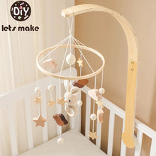 Load image into Gallery viewer, Baby Wooden Bed Bell Cartoon Rabbit Mobile
