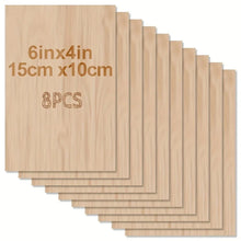 Load image into Gallery viewer, Unfinished Wood Sheets for Crafts - 6x4in/15x10cm (4/8/15 Pcs) | DIY Arts &amp; Projects
