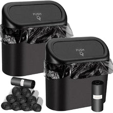 将图片加载到图库查看器，Car Trash Can (with Lid) Contains 60 (300) Garbage Bags, Small Car Trash Can, Leak-proof Mini Car Accessories
