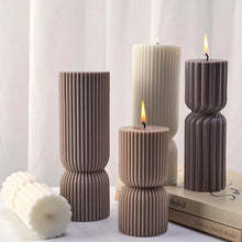Load image into Gallery viewer, Nordic Style Cylindrical Candle Silicone Mold Aromath Candles Soap Making DIY Plaster Resin Craft Casting Molds Home Table Decor
