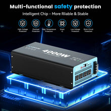 Load image into Gallery viewer, 2500W/3000W/4000W Power Inverter Pure Sine Wave DC 12V To AC 110V 120V with Remote Control and USB LCD Display For Vehicles RV
