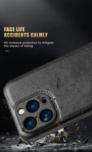 Load image into Gallery viewer, Luxury PU leather Phone Case For iPhone 14 13 Pro Max 12Pro 11Pro Max 13 12 Pro XS MAX XR X SE 7 8 plus Fashion Back Cover Leather Back Case for iPhone 14 Pro  Shockproof Cover for iPhone
