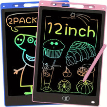 将图片加载到图库查看器，2/4Pcs LCD Writing Tablet Doodle Pad for Kids 12Inch LCD Drawing Board Colorful Reusable Writing Tablet for Educational Toy Gift
