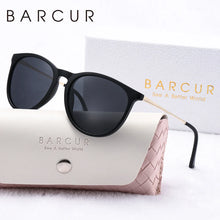 Load image into Gallery viewer, BARCUR Sunglasses Women’s Leopard Print Two-Tone Cat Eye Fashion Glasses – Trendy Polarized UV400 Gradient TAC Lenses for Summer Travel &amp; Outdoor Activities
