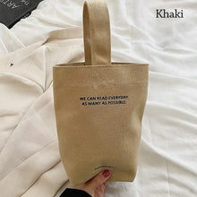 Load image into Gallery viewer, Casual Handbags Canvas Shoulder Crossbody Bags Large Capacity Shopper Bag  Letters Shoulder Crossbody Bags Purse
