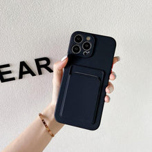 将图片加载到图库查看器，White Luxury Card Holder Phone Case for iPhone 13 12 Pro Wallet Soft Back Cover Shockproof  Cute Protective Case for iPhone Cute Case With Card Holder
