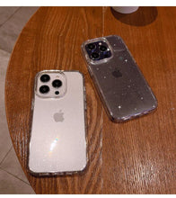 Load image into Gallery viewer, Luxury Glitter Bumper Clear Case for IPhone 14 13 12 11 Pro Max Mini X XS Max XR Cute Shining Shockproof Silicone Cover Hard Back Shockproof Protective Phone Cover For iPhone

