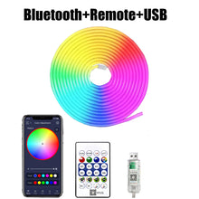 Load image into Gallery viewer, 5V RGBIC Neon Strip Lights – Bluetooth USB LED Ribbon
