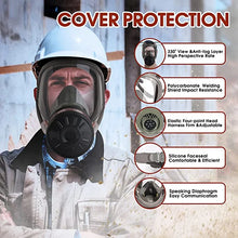 Load image into Gallery viewer, Full face respirator - mask with 40 mm gas filter canister for industrial gases, chemical, polishing, welding, spraying Gas mask
