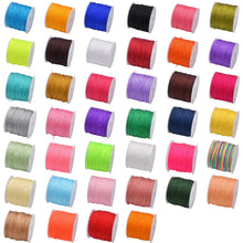 Load image into Gallery viewer, 50 Yards 0.8mm Braided Nylon Cord – Durable Satin String for Jewelry Making, Beading, Macrame, Chinese Knot &amp; DIY Crafts
