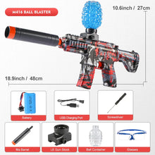 将图片加载到图库查看器，M416 Electric Ball Blaster Toy Gun – High-Speed Rechargeable Toy with Metallic Finish, Perfect Holiday Gift (Bullets Excluded)
