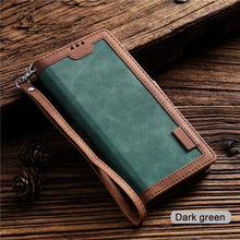 将图片加载到图库查看器，Luxury Magnetic Leather Flip Case For iPhone 14 13 12 Mini 11 Pro SE Card Holder Wallet Stand Cover Leather Wallet Flip Case Cover With Card And Cash Slot 360 Full Body Protection
