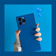 将图片加载到图库查看器，Fashion Candy Color Square Soft Silicone Phone Case For iPhone 13 11 12 Pro Max Bumper Shockproof Cover Square Silicone Camera Case Ultra Thin Lightweight Silky Soft Case Compatible with iPhone
