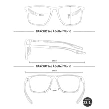 将图片加载到图库查看器，BARCUR Lightweight Sports Reading Glasses for Men &amp; Women – Ultra-Light PC Frame Durable Presbyopia Eyewear with HD Transparent Acrylic Lenses – Comfortable Rectangle Readers for Casual Daily Wear and Outdoor Use

