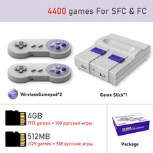 Load image into Gallery viewer, VILCORN 16-Bit Wireless/Wired Retro Video Game Console Built-in 4800+ Games for Everdrive SNES NES FC Family Game Machine
