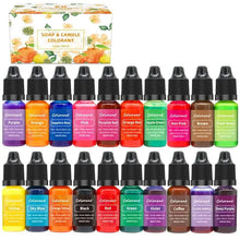 将图片加载到图库查看器，Candle Dyes Kit – Liquid Colorant Pigment Set for DIY Candle &amp; Soap Making | Vibrant Wax Dye for Soy, Beeswax &amp; Gel Candles
