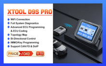将图片加载到图库查看器，XTOOL D8W Bluetooth Diagnostic Tool Automotive Scanner ECU Coding Key Programming Topology Map 38 Reset Service CANFD DOIP
