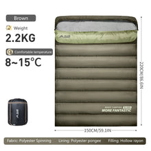 将图片加载到图库查看器，BSWOLF 2 Person Camping Sleeping Bag Four Seasons Portable Winter Sleeping Bag for Outdoor Camp Travel Hiking
