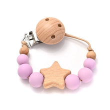 将图片加载到图库查看器，Baby Pacifier Chain Clip Silicone Teether Beads Soother Toy
