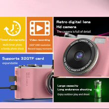 Load image into Gallery viewer, CCD Digital Camera, Retro CCD Camera Toy,Multi- functional Simulated Game Toy, HD Front and Rear Dual Camera for Boys and Girls
