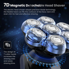 Load image into Gallery viewer, 5 in 1 Electric Head Shaver for Bald Men 7D Floating Cutter Beard Trimmer Clipper Waterproof Shaving Men Grooming Kit
