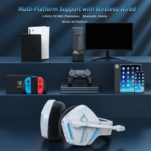 Load image into Gallery viewer, BINNUNE BW01 Wireless Gaming Headset with Mic for PC PS4 PS5 2.4G Bluetooth USB Gamer Headphones with Mic for Laptop Computer
