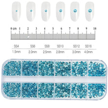 Load image into Gallery viewer, 100/50cm Luxury Crystal Chain Nail Charms - 1.5/2mm Clear &amp; AB Diamond Nail Art Decoration

