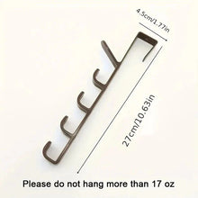 Load image into Gallery viewer, 1pc Bedroom Door Hanger Clothes Hanging Rack Over The Door Plastic Home Storage Organization Hooks, Purse Holder For Bags Rails
