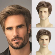 Load image into Gallery viewer, Short  Natural Curly Hair For Male Young Men Heat Resistant Fiber Synthetic Wigs
