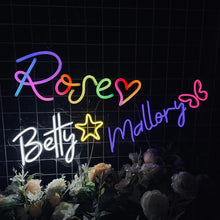 Load image into Gallery viewer, Neon sign custom Can Personalized RGB Neon Sign For Wedding Wall Decorations Birthday Bar Party Name Neon Signs Business Logo
