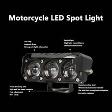 Load image into Gallery viewer, Motorcycle LED Spot Light Dual Color Hi/Low Beam Fog Lamps for Car Trucks SUV UTV 12V 24VMini Lens Headlight Driving Light
