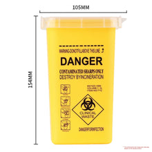 将图片加载到图库查看器，1L Capacity Sharps Container Medical Needles Bin Biohazard Tattoo Piercing Needles Disposal Collect Box Tattoo Artist Waste Box
