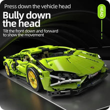 将图片加载到图库查看器，Technical Racing Sport Car 1280PCS Model Building Blocks City Mechanical Speed Vehicle Supercar Brick Puzzle Toys Kid Adult Gift
