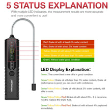 Load image into Gallery viewer, 12V Auto Brake Fluid Tester Digital Car Brake Oil Tool BF200 DOT3 DOT4 DOT5.1 LED Indicator check Display Auto Oil Tool PK BF100
