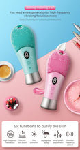 Load image into Gallery viewer, Electric Silicone Facial Cleanser Massager 9 Gear Sonic Waterproof Rechargeable Exfoliating Electric Face Scrubber Clean Brush
