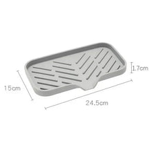 Load image into Gallery viewer, Multifunctional Silicone Sink Tray with Drain – Soap Dish, Sponge &amp; Brush Organizer for Kitchen and Bathroom (Ventilated &amp; Easy to Clean)
