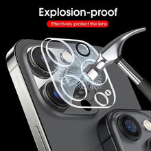 Load image into Gallery viewer, 4Pcs Back Lens Glass Protectors for IPhone 13 14 Pro Max 12 Mini X XR Camera Protective Glass on iPhone 11 PRO XS MAX 14 Plus  Camera Lens Protector Full Coverage Anti-Spy Tempered Glass Film 9H Hardness Upgrade Edge Protection
