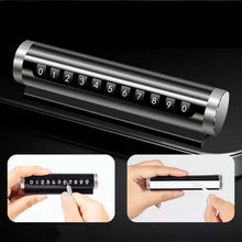 Load image into Gallery viewer, Car Temporary Parking Number Plate Black/Silver/Blue Aluminium Alloy Material Roller Adjustable Car Parking Plate Car Supplies
