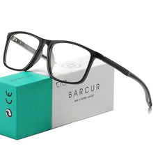 将图片加载到图库查看器，BARCUR Lightweight Sports Reading Glasses for Men &amp; Women – Ultra-Light PC Frame Durable Presbyopia Eyewear with HD Transparent Acrylic Lenses – Comfortable Rectangle Readers for Casual Daily Wear and Outdoor Use
