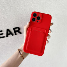 将图片加载到图库查看器，White Luxury Card Holder Phone Case for iPhone 13 12 Pro Wallet Soft Back Cover Shockproof  Cute Protective Case for iPhone Cute Case With Card Holder

